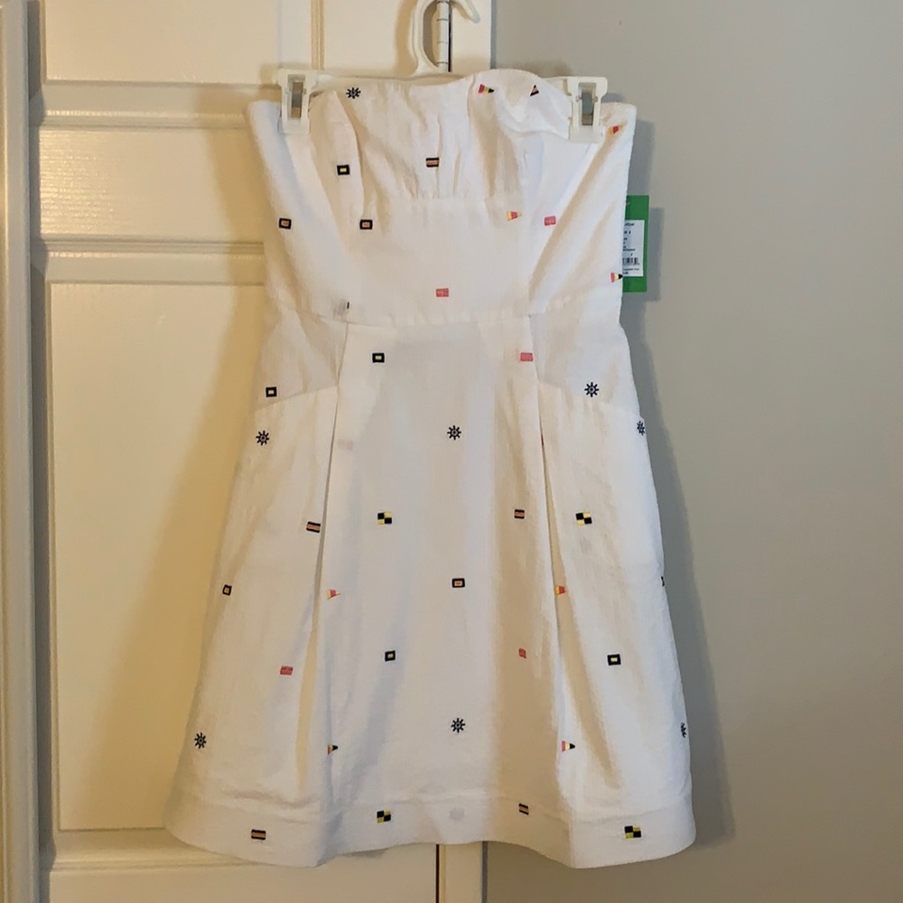 Strapless summer A line dress